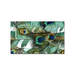 Peacock Feathers Blue Green Texture Sticker (rectangular) by Wav3s