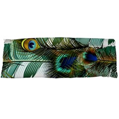 Peacock Feathers Blue Green Texture Body Pillow Case Dakimakura (two Sides) by Wav3s