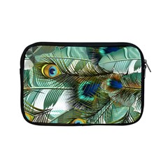 Peacock Feathers Blue Green Texture Apple Ipad Mini Zipper Cases by Wav3s