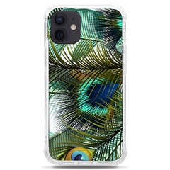 Peacock Feathers Blue Green Texture Iphone 12 Mini Tpu Uv Print Case	 by Wav3s