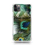 Peacock Feathers Blue Green Texture iPhone 11 Pro Max 6.5 Inch TPU UV Print Case Front