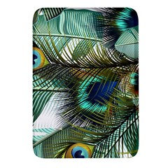 Peacock Feathers Blue Green Texture Rectangular Glass Fridge Magnet (4 Pack)