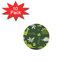 Cute Dinosaur Pattern 1  Mini Buttons (10 Pack)  by Wav3s