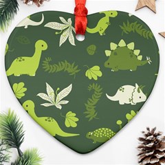 Cute Dinosaur Pattern Ornament (heart)