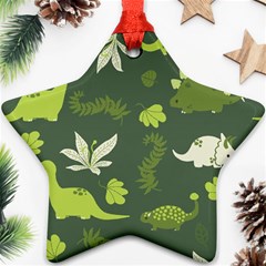 Cute Dinosaur Pattern Ornament (star)