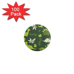 Cute Dinosaur Pattern 1  Mini Magnets (100 Pack)  by Wav3s