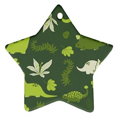 Cute Dinosaur Pattern Ornament (star) by Wav3s