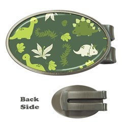 Cute Dinosaur Pattern Money Clips (oval)  by Wav3s