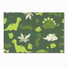 Cute Dinosaur Pattern Postcard 4 x 6  (pkg Of 10) by Wav3s