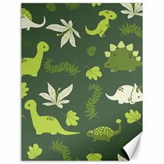 Cute Dinosaur Pattern Canvas 12  X 16  by Wav3s