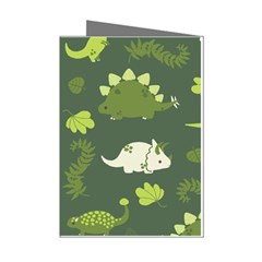 Cute Dinosaur Pattern Mini Greeting Cards (pkg Of 8)