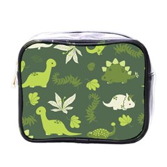 Cute Dinosaur Pattern Mini Toiletries Bag (one Side) by Wav3s