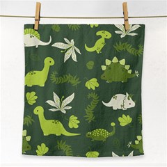 Cute Dinosaur Pattern Face Towel by Wav3s