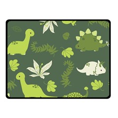 Cute Dinosaur Pattern Fleece Blanket (small) by Wav3s