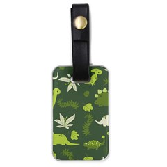 Cute Dinosaur Pattern Luggage Tag (one Side) by Wav3s