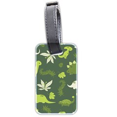 Cute Dinosaur Pattern Luggage Tag (two Sides) by Wav3s