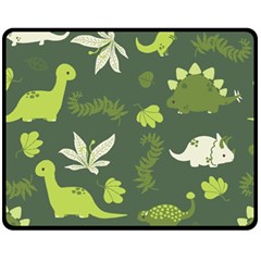 Cute Dinosaur Pattern Fleece Blanket (medium) by Wav3s