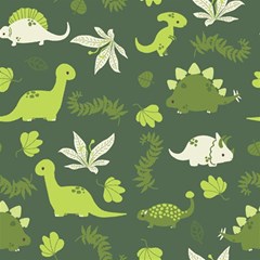 Cute Dinosaur Pattern Play Mat (square) by Wav3s