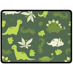 Cute Dinosaur Pattern Fleece Blanket (large) by Wav3s