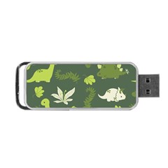 Cute Dinosaur Pattern Portable Usb Flash (two Sides) by Wav3s