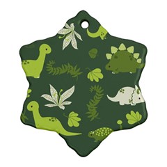 Cute Dinosaur Pattern Ornament (snowflake) by Wav3s