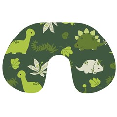 Cute Dinosaur Pattern Travel Neck Pillow by Wav3s