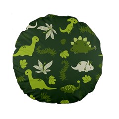 Cute Dinosaur Pattern Standard 15  Premium Flano Round Cushions by Wav3s