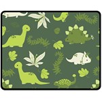 Cute Dinosaur Pattern Two Sides Fleece Blanket (Medium) 58.8 x47.4  Blanket Front