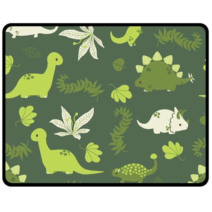 Cute Dinosaur Pattern Two Sides Fleece Blanket (Medium)