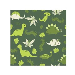 Cute Dinosaur Pattern Square Satin Scarf (30  X 30 ) by Wav3s