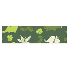 Cute Dinosaur Pattern Oblong Satin Scarf (16  X 60 ) by Wav3s