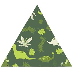 Cute Dinosaur Pattern Wooden Puzzle Triangle by Wav3s