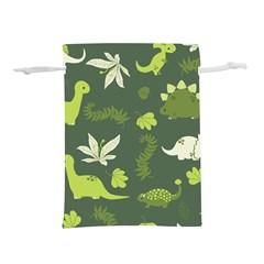 Cute Dinosaur Pattern Lightweight Drawstring Pouch (l) by Wav3s