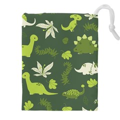 Cute Dinosaur Pattern Drawstring Pouch (5xl) by Wav3s