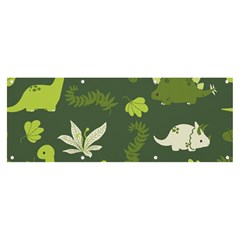 Cute Dinosaur Pattern Banner And Sign 8  X 3  by Wav3s