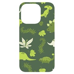 Cute Dinosaur Pattern Iphone 14 Pro Black Uv Print Case