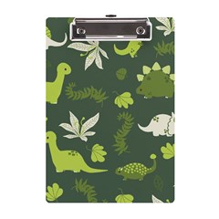 Cute Dinosaur Pattern A5 Acrylic Clipboard by Wav3s