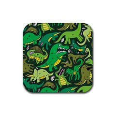 Dino Kawaii Rubber Coaster (square) by Wav3s