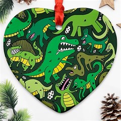 Dino Kawaii Ornament (heart)