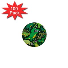 Dino Kawaii 1  Mini Buttons (100 Pack)  by Wav3s