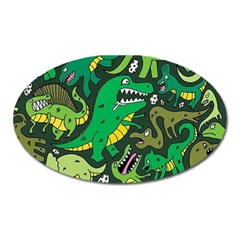 Dino Kawaii Oval Magnet