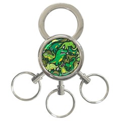 Dino Kawaii 3-ring Key Chain by Wav3s