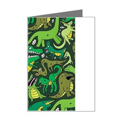 Dino Kawaii Mini Greeting Card by Wav3s