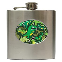 Dino Kawaii Hip Flask (6 Oz) by Wav3s