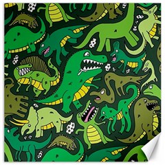 Dino Kawaii Canvas 16  X 16  by Wav3s