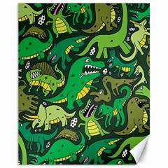 Dino Kawaii Canvas 11  X 14  by Wav3s