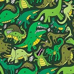 Dino Kawaii Play Mat (Rectangle) Front