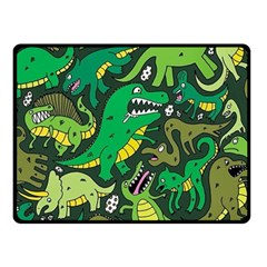 Dino Kawaii Two Sides Fleece Blanket (small) by Wav3s