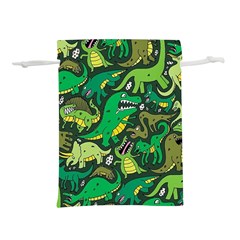 Dino Kawaii Lightweight Drawstring Pouch (l) by Wav3s