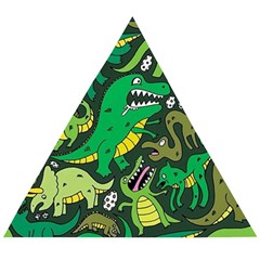 Dino Kawaii Wooden Puzzle Triangle by Wav3s